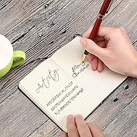 Vista 4 de ZZTX 2 Pack Small Pocket Notebook 3.5" x 5.5" Hardcover Lined Paper Mini Notepad with Black Leather Sketchbook Composition Notebook