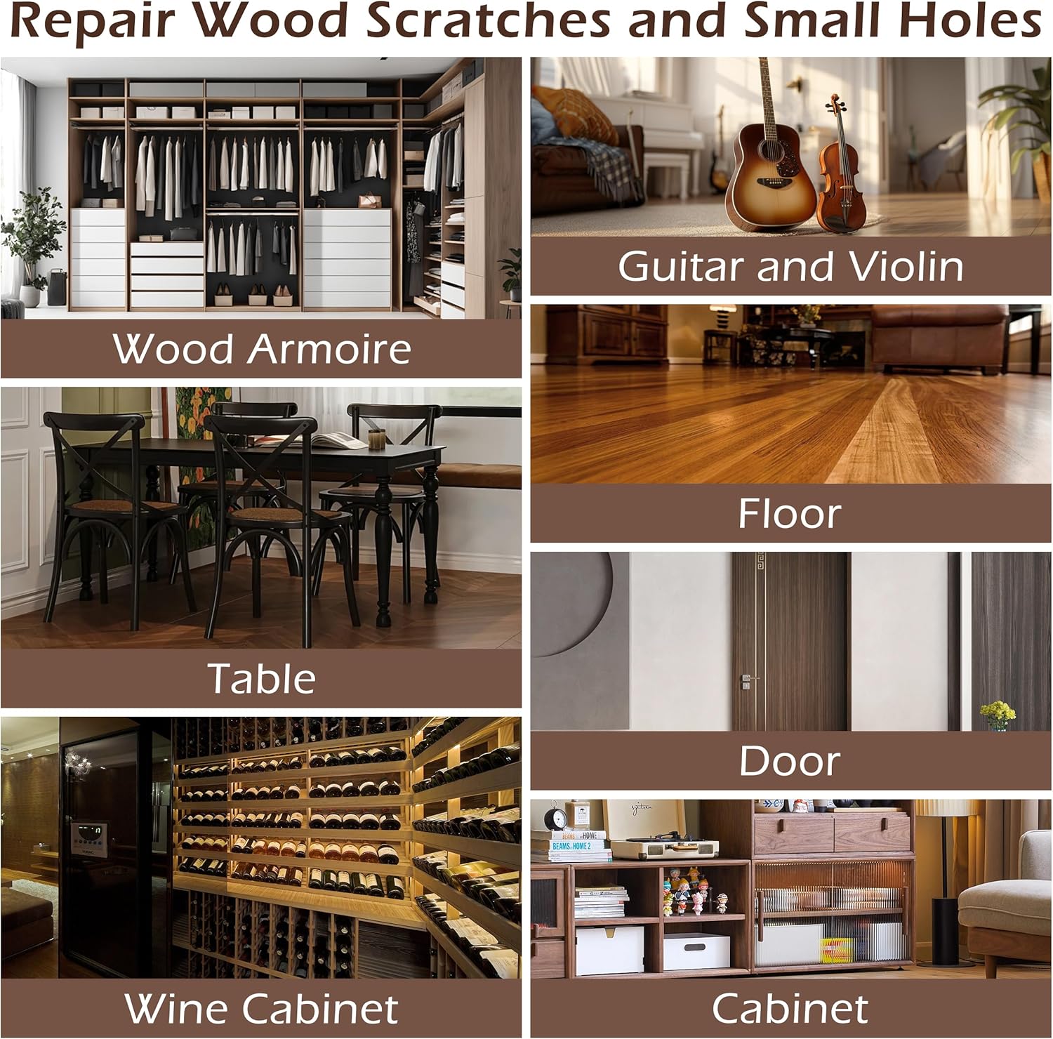 Oriflame Wood Furniture Repair Kit: 12-Color Filler and 8-Color Markers - Wood Touch Up for Scratches/Cracks/Holes/Stains in Floors/Table/Cabinets(Hardwood/Laminate)