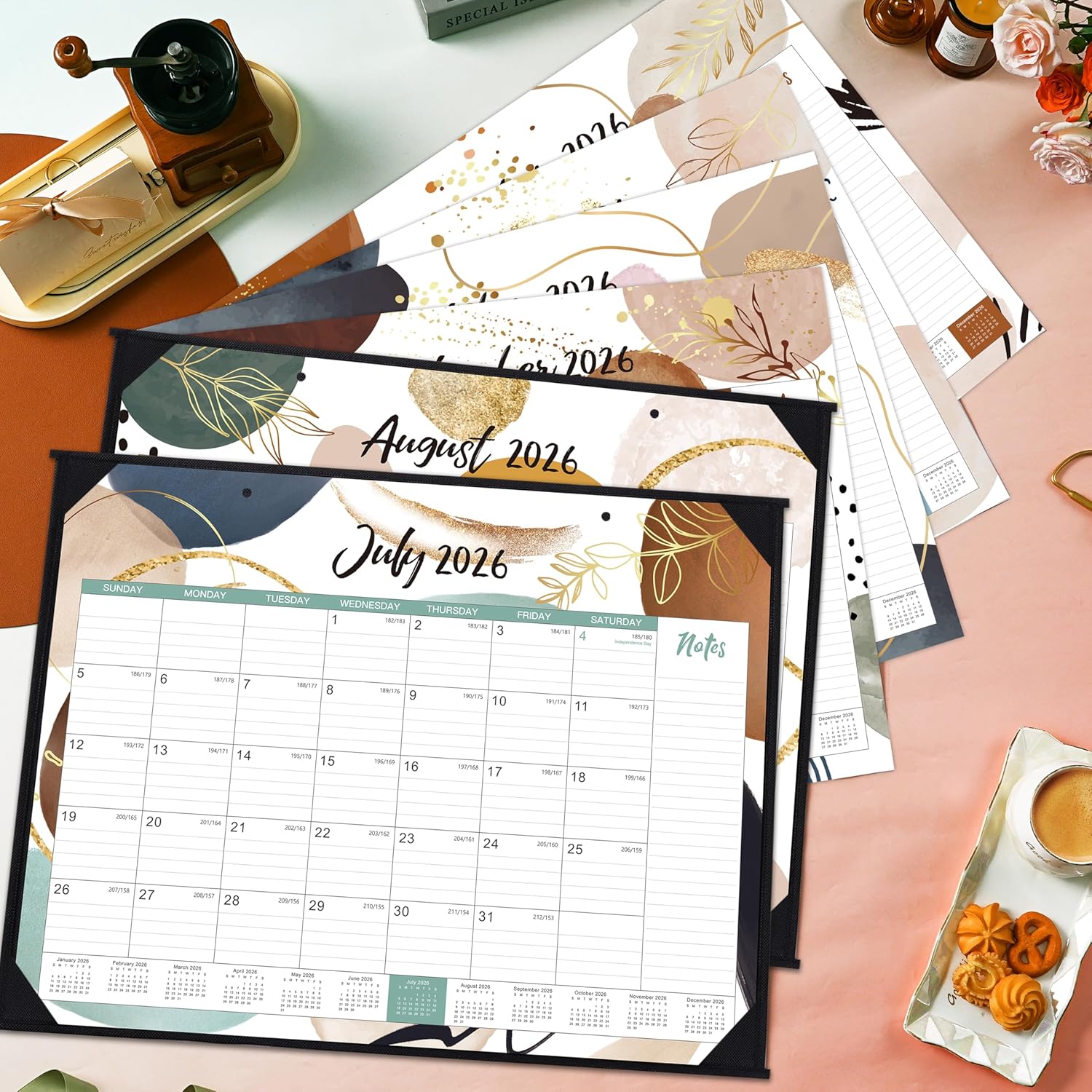 2026-2027 Desk Calendar - Large Desk Calendar 22'' x 17'', Jul 2026 - Dec 2027, 18 Months Calendar 2026-2027, Desk Pad, Large Ruled Blocks, Notes Section, Great Desk/Wall Calendar Organizer
