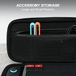 Turtle Beach PlayTrek 2-in-1 Case Officially Licensed for Nintendo Switch 2, Large Hard Shell Carrying Case, Game Card Case, Overnight Case, Dock Storage - Charcoal Black