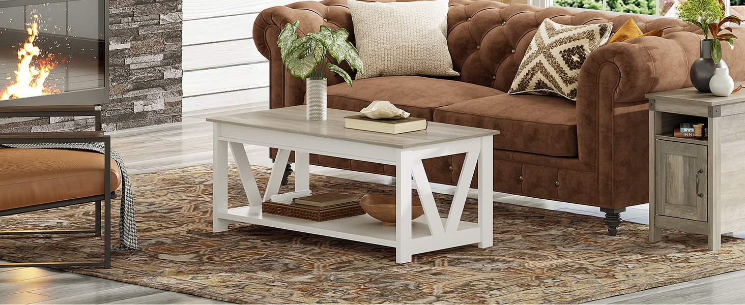 Amazon.com: WLIVE Coffee Table, 43