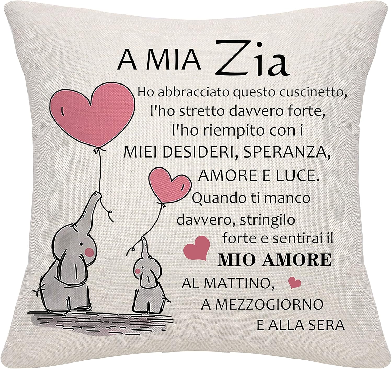 Copricuscino Per Zia - Regalo Da Nipote - Personalizzato Per Compleanno, Natale O Addio - Foto 3