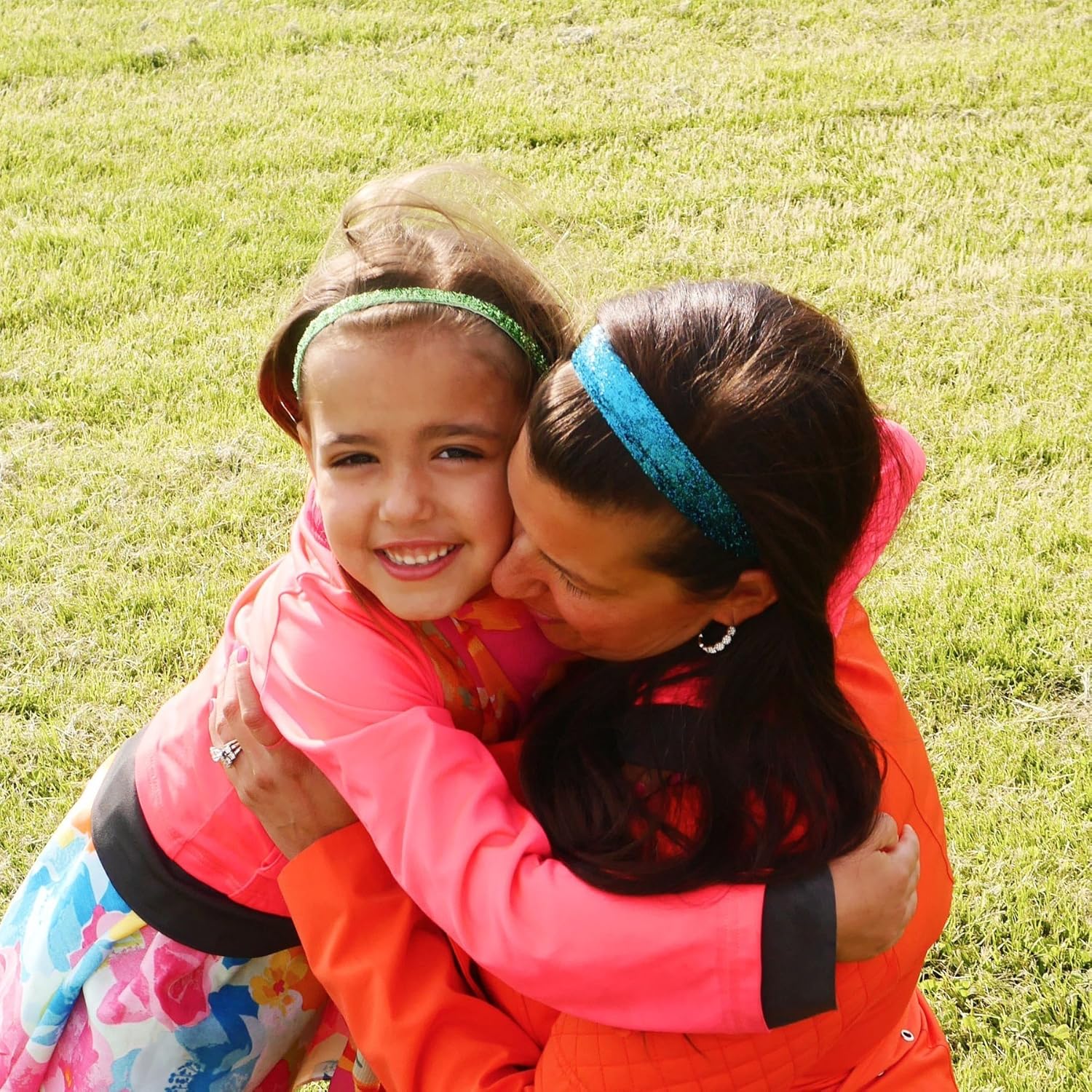 Sweaty Bands Womens Girls Headband - Non-Slip Velvet-Lined Sparkle Hairband - Viva Diva Lime Green 3/8-Inch - Image 4