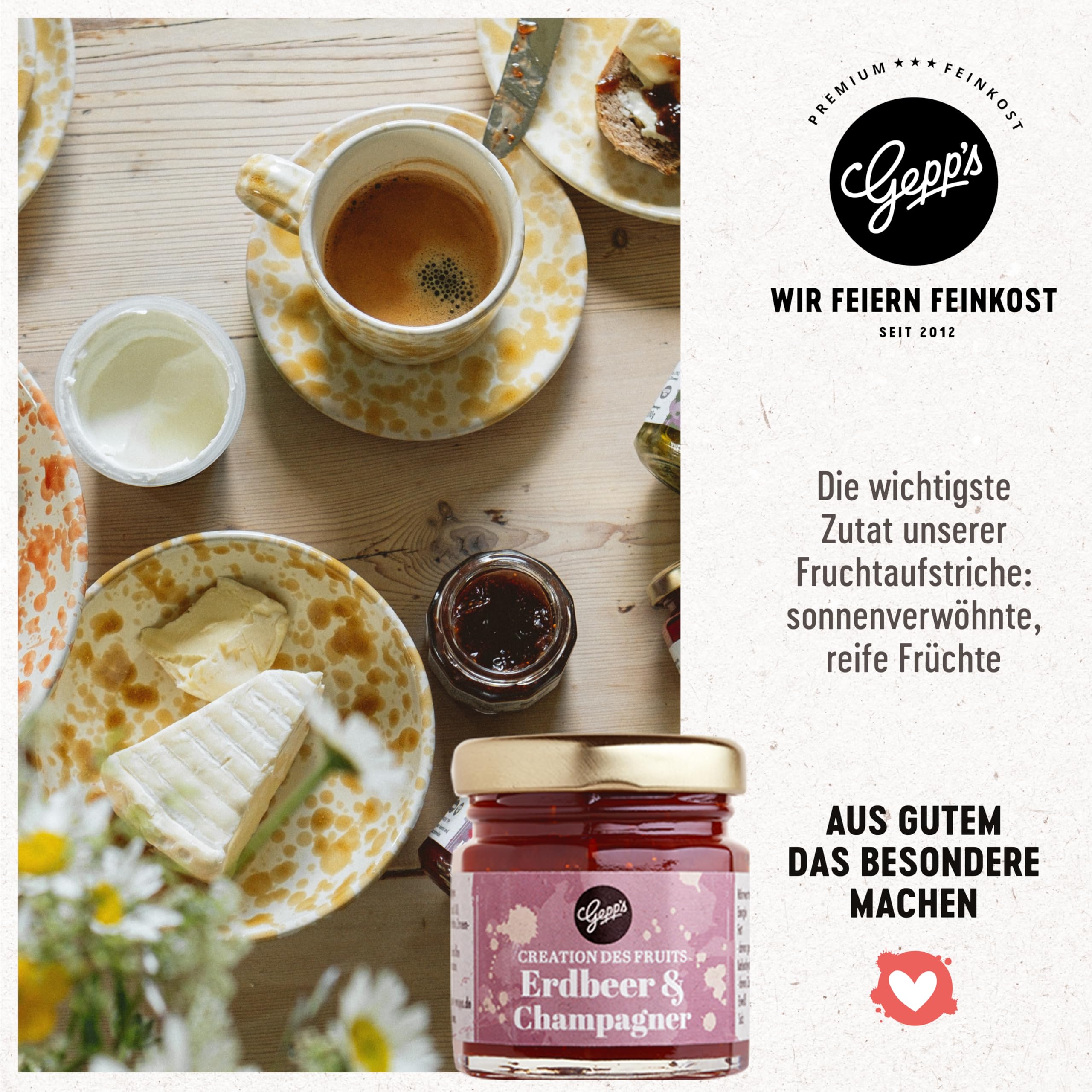 Gepp's Feinkost Mini Danke Geschenkbox I Geschenkkorb mit 2 Gewürz-Variationen, 2 fruchtigen Konfitüren und einer Edelsauce I perfekt zum Verschenken oder selbst genießen