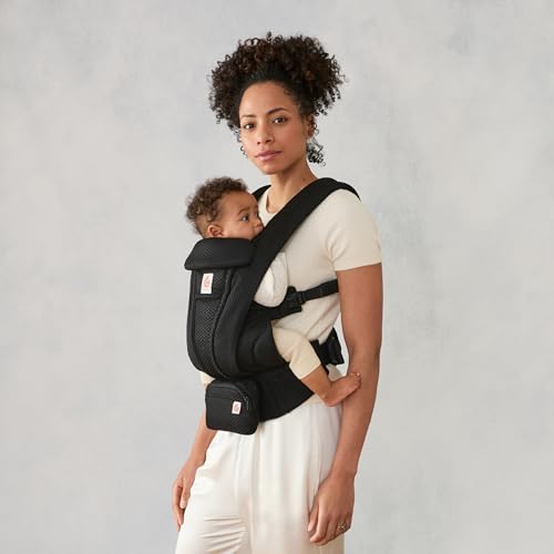 Miniatura 8 de Ergobaby Omni Deluxe - Portabebés Todo En Uno Para Recién Nacidos Desde El Nacimiento Hasta 20 Kg, Ergonómico De Malla De 4 Posiciones, Sistema De Viaje, Negro Ónix