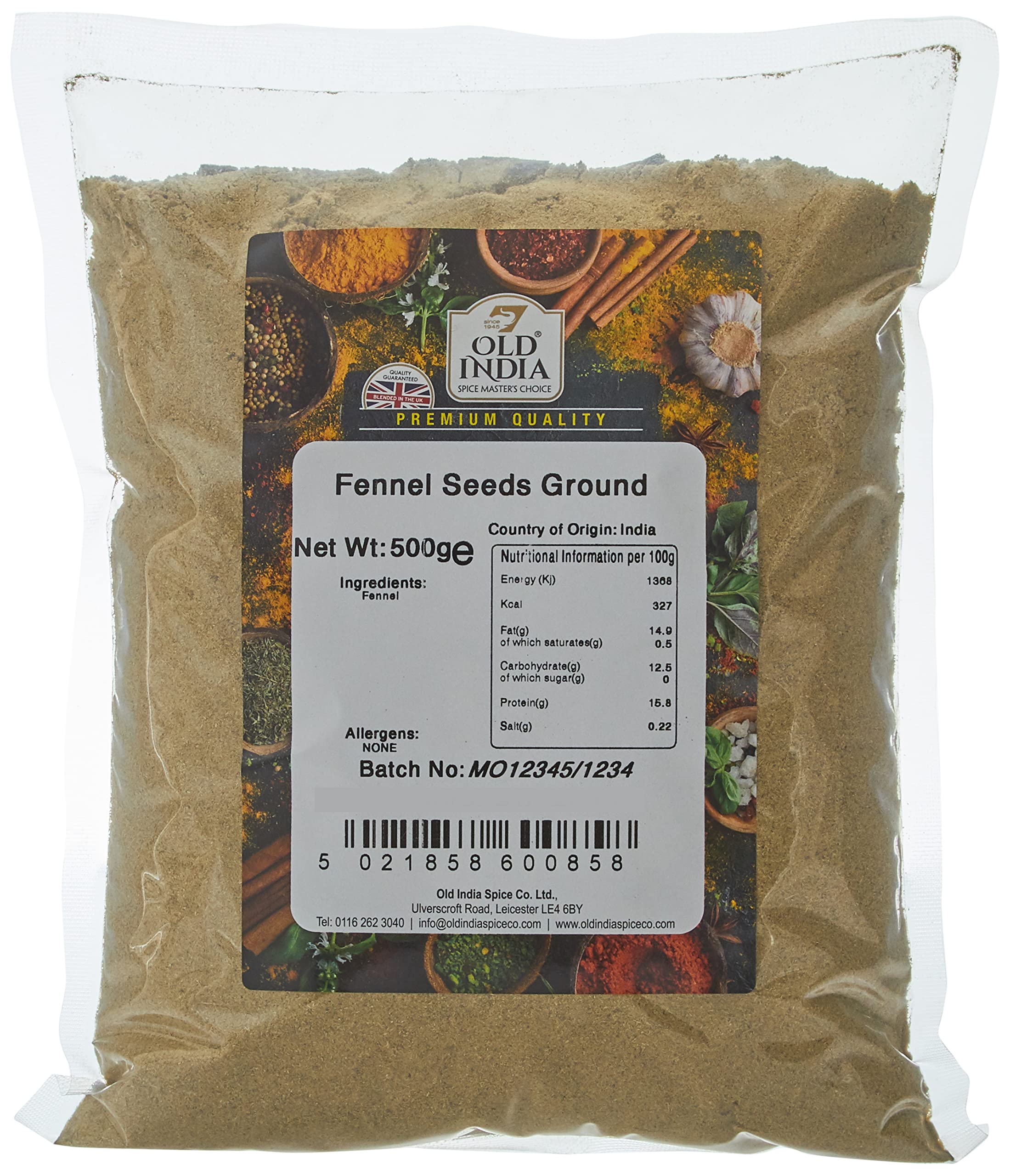 Old India Fennel Seeds Ground 500g