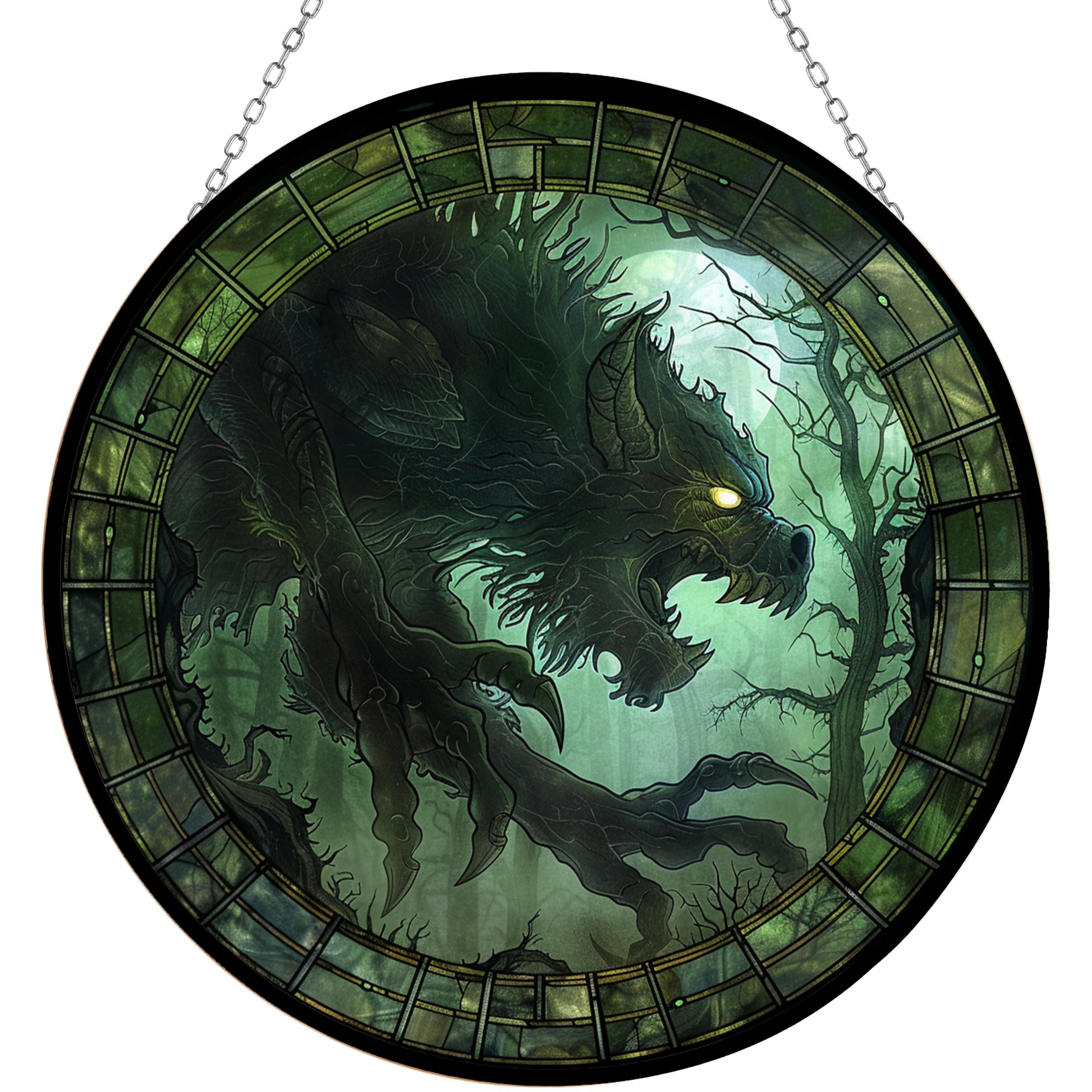 Monster Halloween Stained Acrylic Jigsaw Puzzle Window Hanging Hummingbird Sun Catchers Indoor Window Decor for Window Hanging DIY Puzzle Suncatcher Gifts Christmas 7.4 in 83 Pieces Irregular Pieces