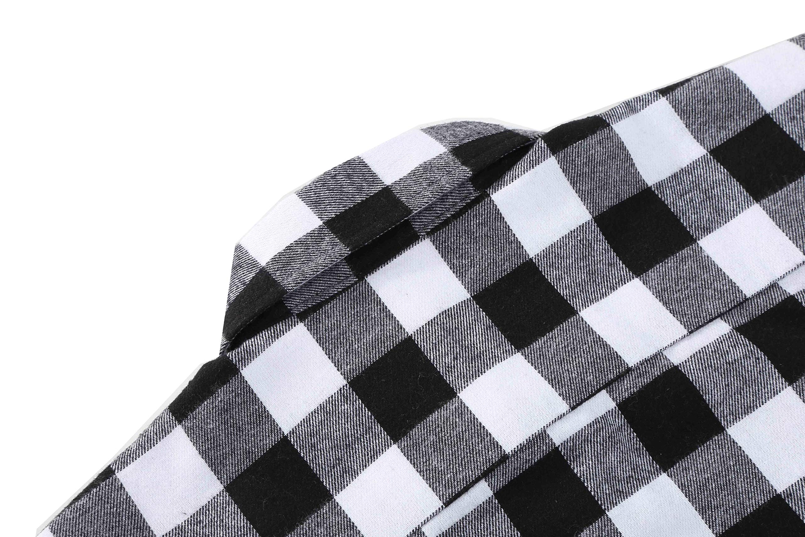 Bienzoe Garçon Flanelle Coton Manche Longue Plaid Chemise