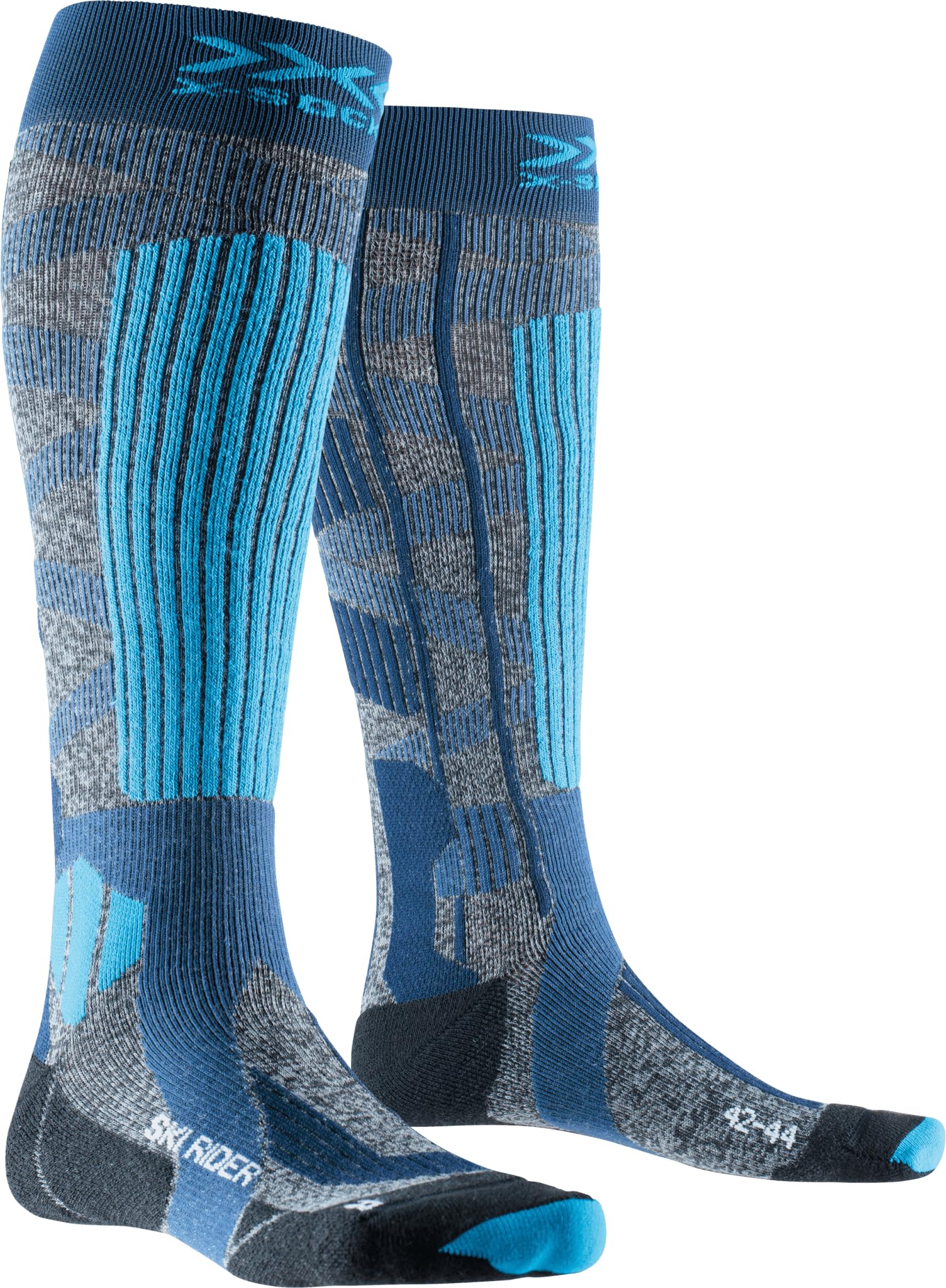 X-Socks Ski Rider 4.0 skarpety do sportów zimowych Stone Grey Melange/X-Orange 42-44