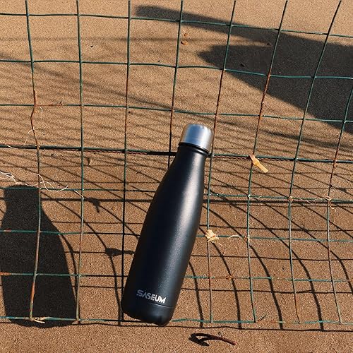 Miniatura 2 de SASEUM Botellas de agua aisladas, botellas de agua deportivas de acero inoxidable de 17 onzas que mantienen el frío durante 24 horas y el calor