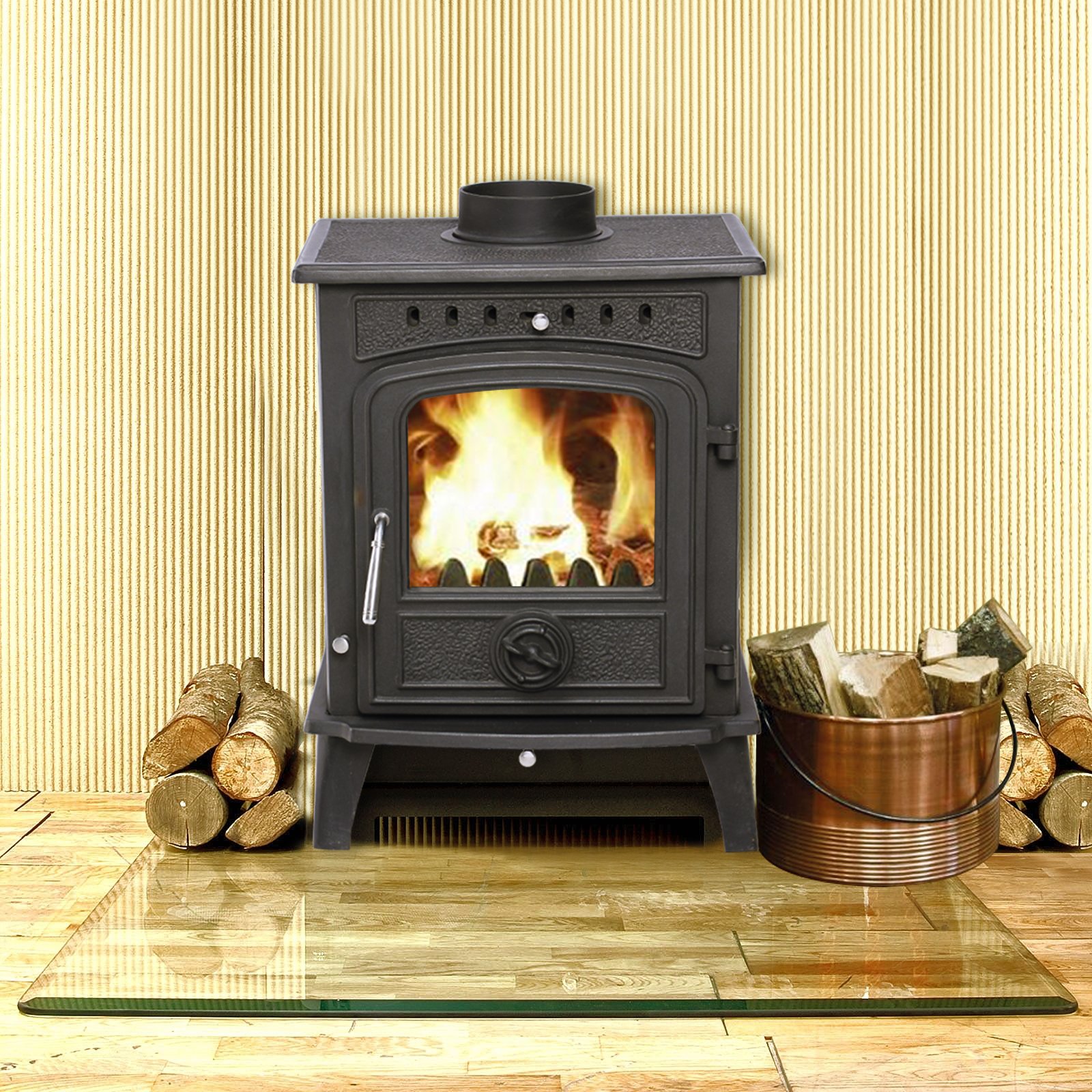 Buy Lincsfire New Greetwell 12KW Cast Iron Log Burner MultiFuel Wood