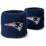 NFL New England Patriots Franklin Sports New England Patriots Embroidered Wristbandsnfl Embroidered Wristbands, Navy, One Size