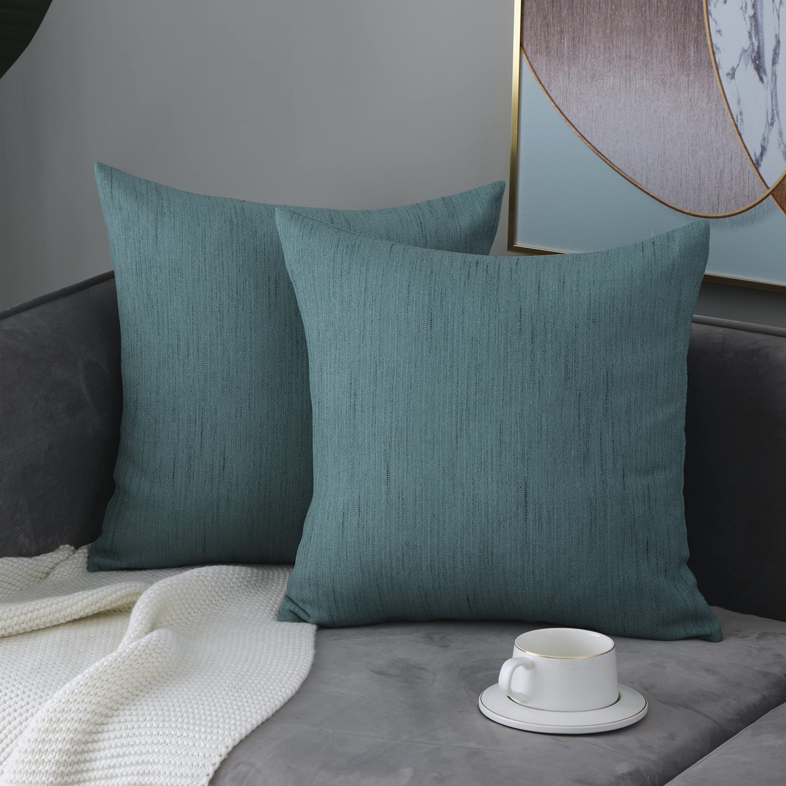 softpoint Decorative Throw Pillow Covers, Star Modern Cotton Linen