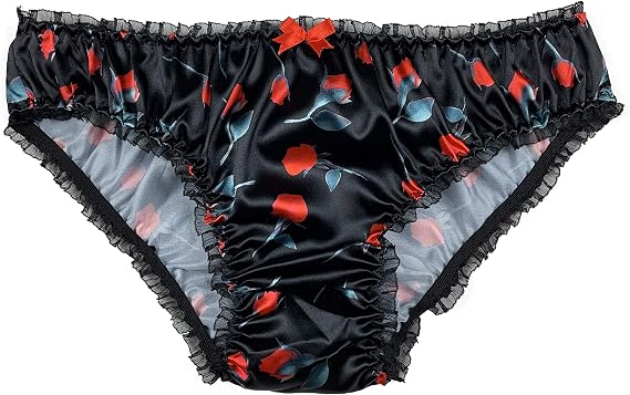 Satini Satin Frilly Bikini Briefs