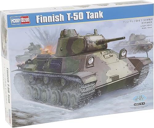 Hobby Boss Kit de modelo de tanque T-50 finlandés 1/35