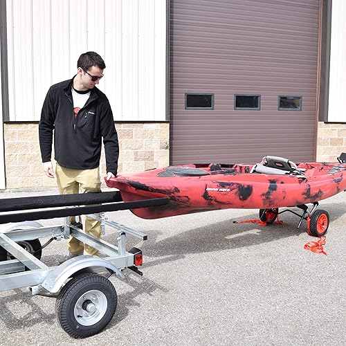 Vista 20 de Malone MPG586XV EcoLight 2 - Remolque de kayak con 2 portadores de kayak en V Capacidad de 14 pies/400 libras Totalmente sumergible