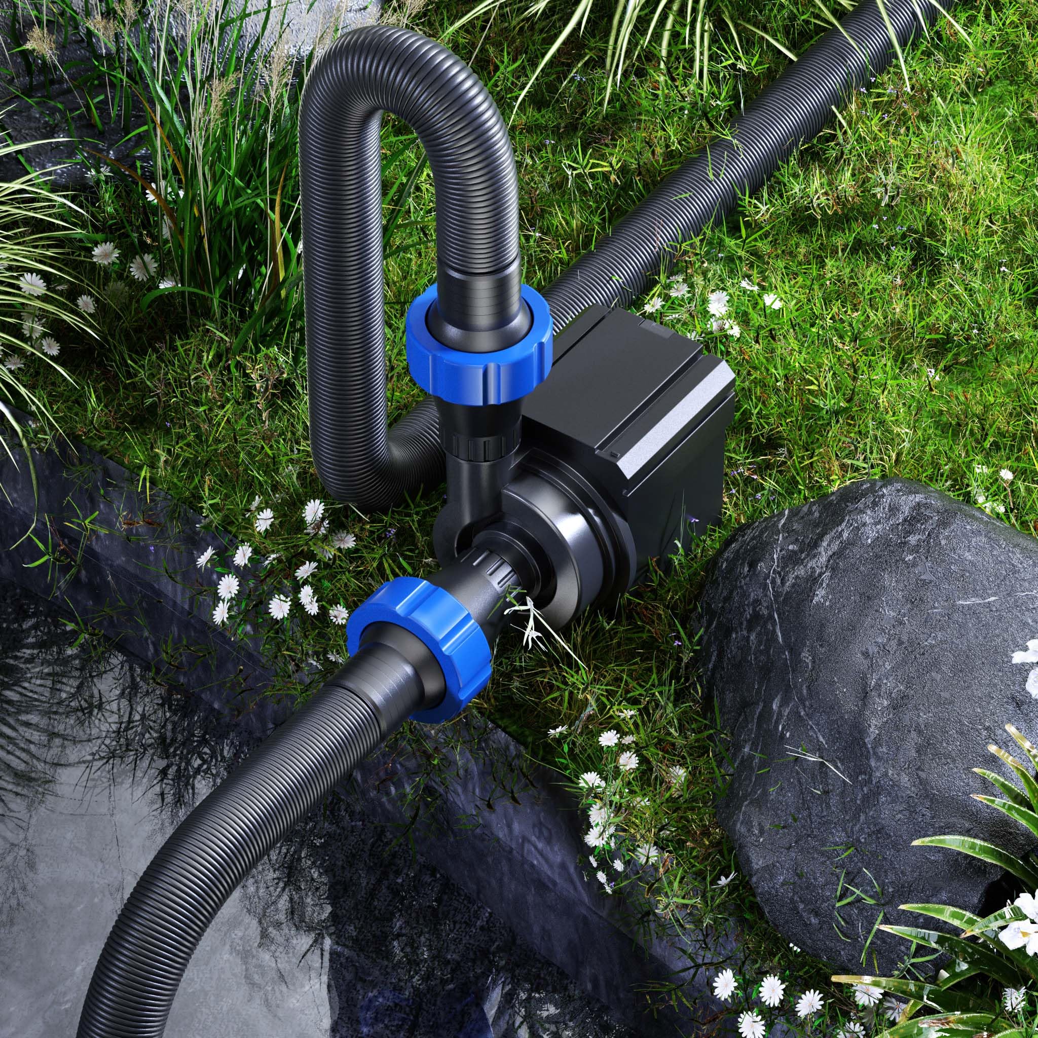 SunSun CTM-8000 Pompe de Bassin SuperECO - 151 x 94 x 120 mm - débit max. 8000 l/h / 70 W/refoulement max. 5,6 m - Filtration Circulation Écumeur eau jardin étang