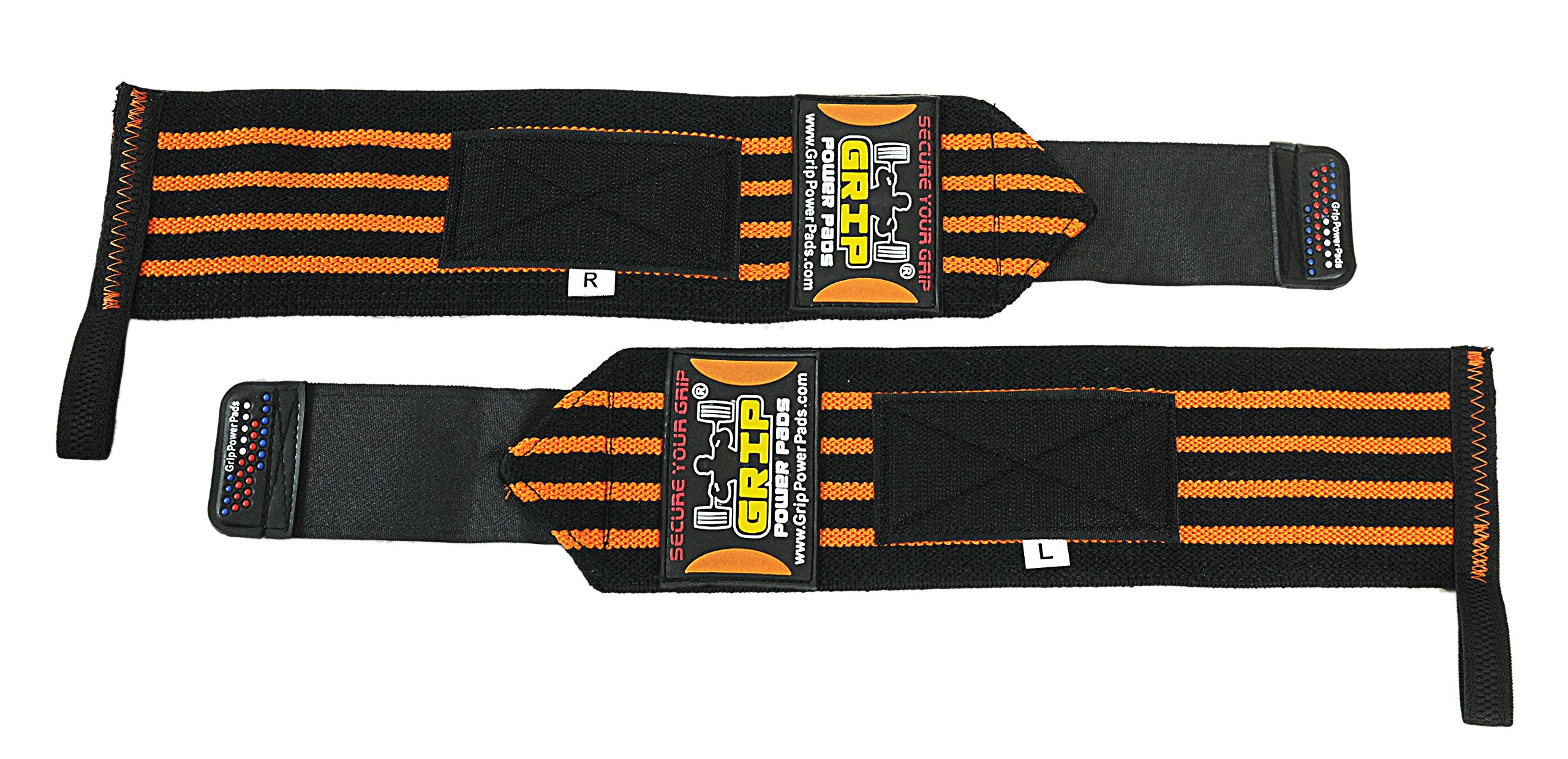Grip Power Pads Fasce per Allenamento 1 Paio (2 Fasce), per Palestra, polsiera in Cotone, per Uomo e Donna, di Prima qualità, con PRO Rubber