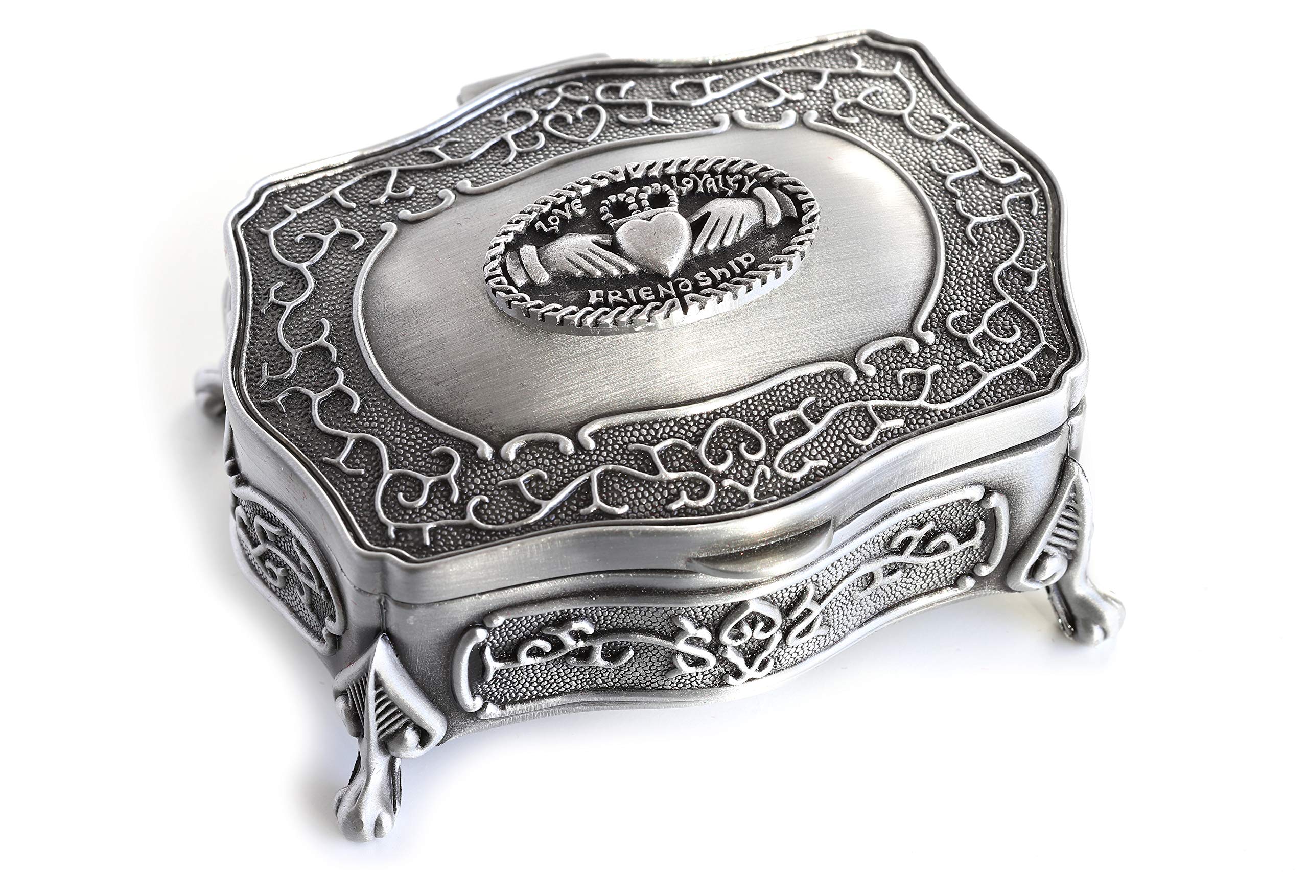 Biddy MurphyBiddy Murphy Irish Gifts Irish Claddagh Pewter Jewelry Box, Love Loyalty Friendship, Made in Ireland