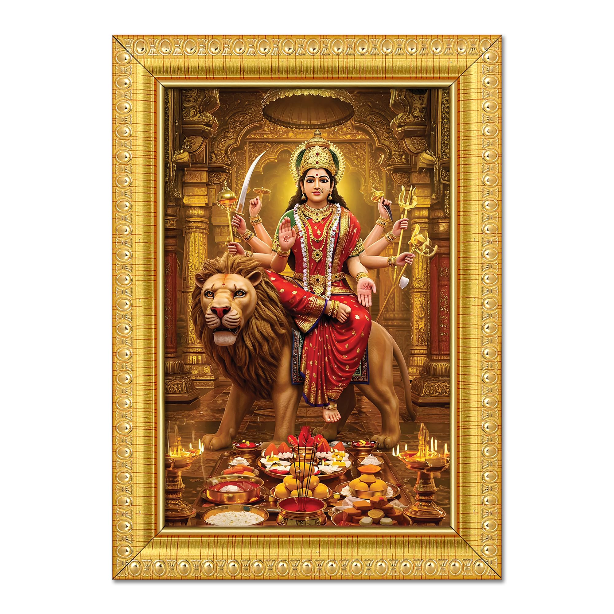 Durga Maa Photo Frame - Divine Wall Art -13