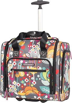 Lily Bloom Designer 15 Inch Carry On - Weekender Overnight Business Travel Luggage - Lightweight 2- Rolling Wheels Suitcase - Under Seat Rolling Bag for Women Bliss
