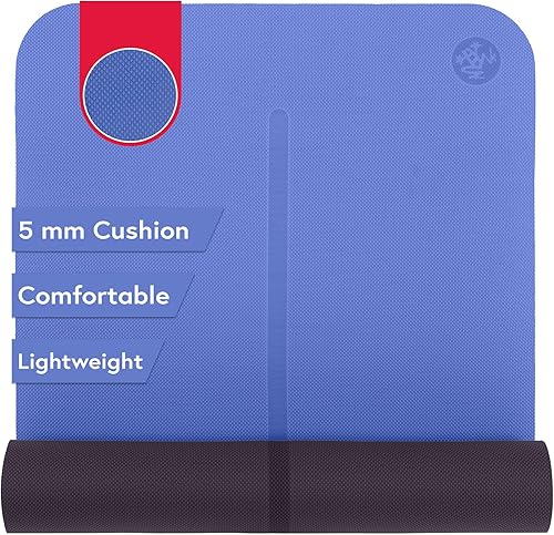 Miniatura 9 de Manduka Begin Yoga Mat 68" - 5mm de acolchado | Cómoda, ligera y reversible con raya de alineación | Económica | 68 x 24 pulgadas