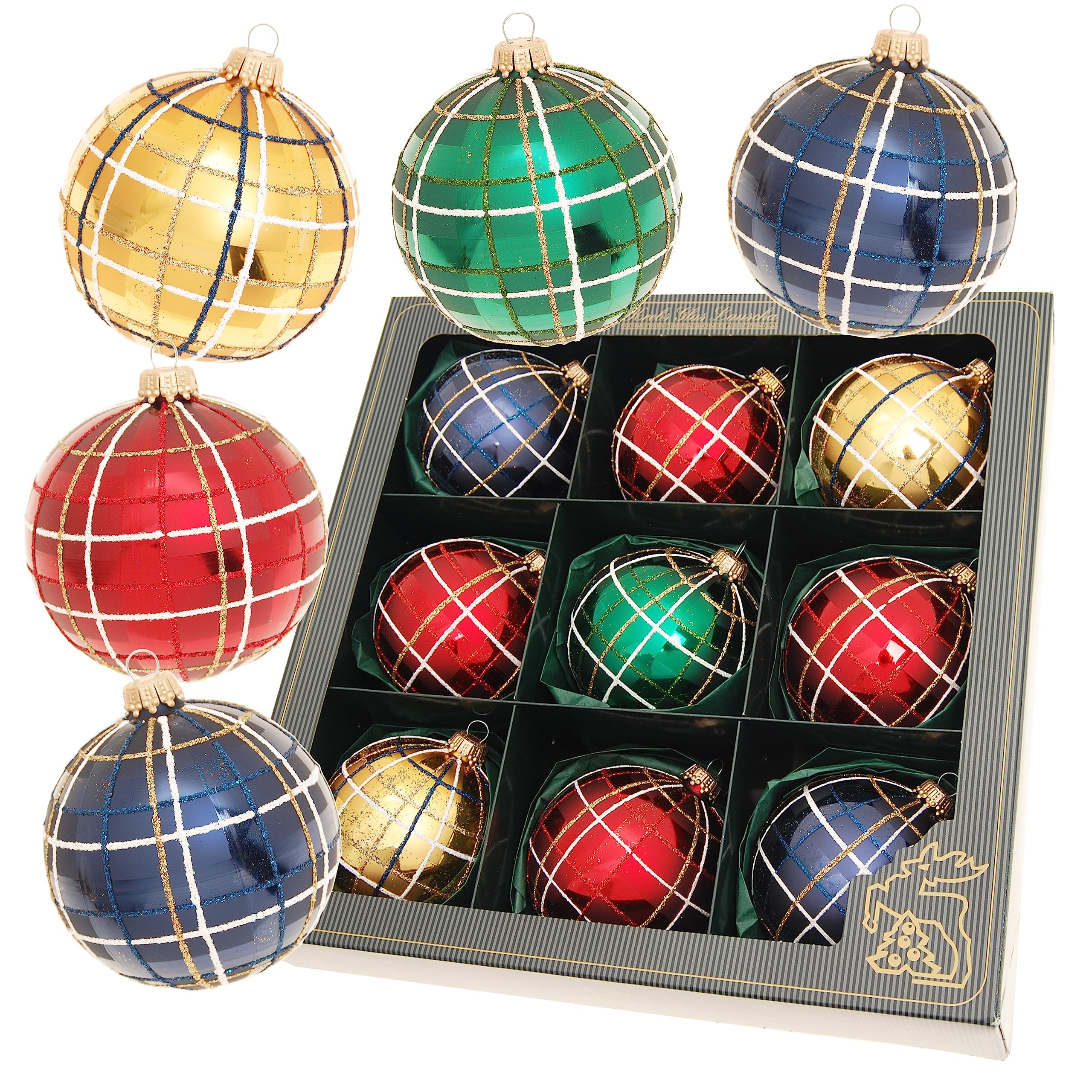 Krebs Glas Lauscha - Assortiment De Paon U2013 Boules En Verre U2013 Boules De
