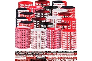 Anti-Drug Red Ribbon Wristband Set