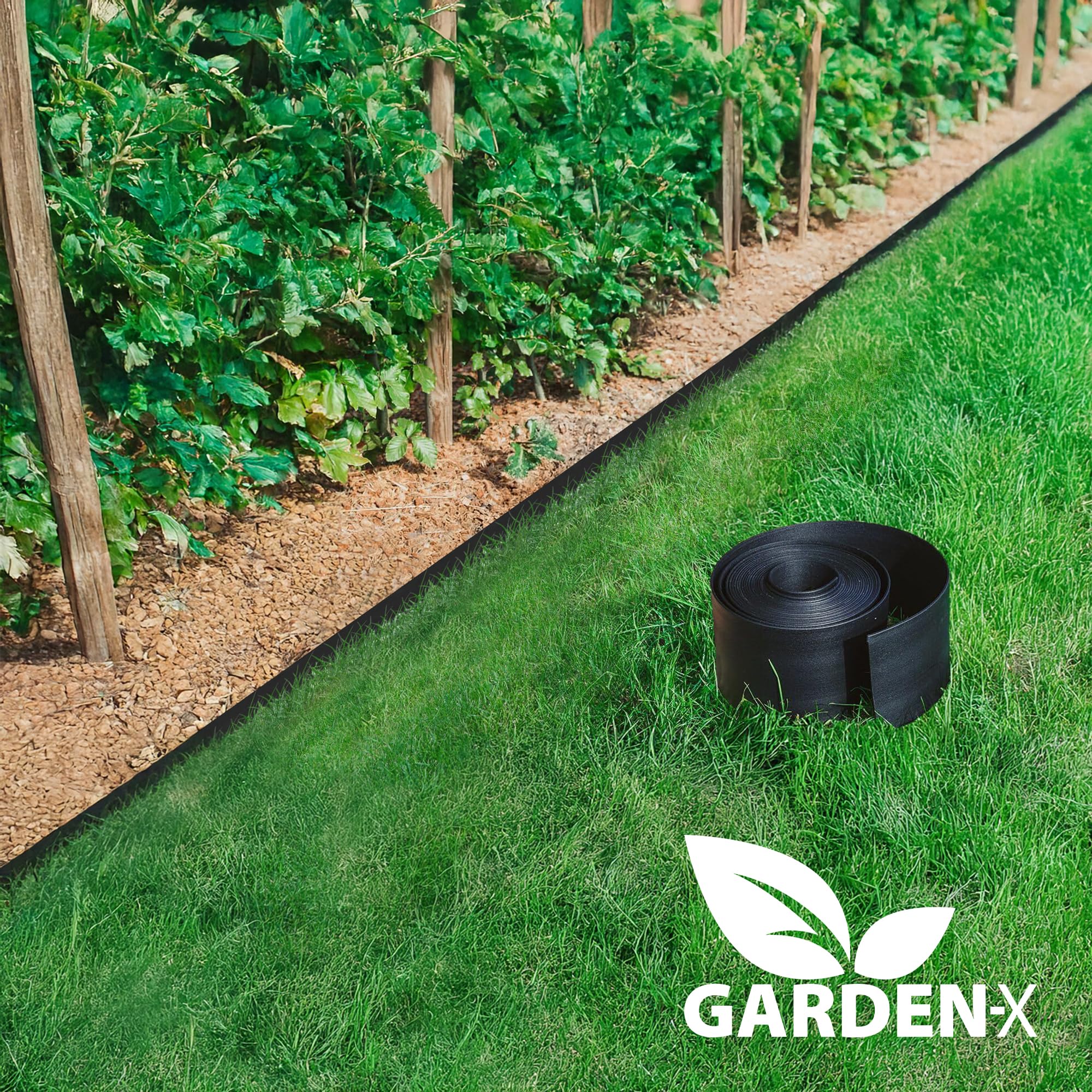 GARDENIX TapeBORDER obrzeże trawnikowe z tworzywa sztucznego, długość 10 m, wysokość 14 cm, kolor czarny