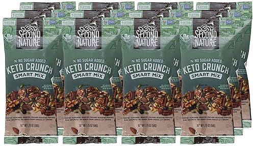 Miniatura 4 de Second Nature Keto Crunch Smart Snack Mix, paquetes de aperitivos individuales de 1.75 onzas (paquete de 12)  Snack Keto sin gluten  Sin azúcar
