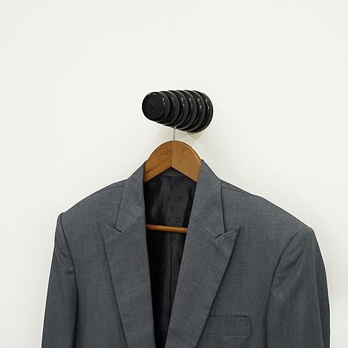 Perchero de madera para colgar ropa de pared, gancho de pared de madera hecho a mano para ropa y soporte para abrigos, barra colgante de ropa