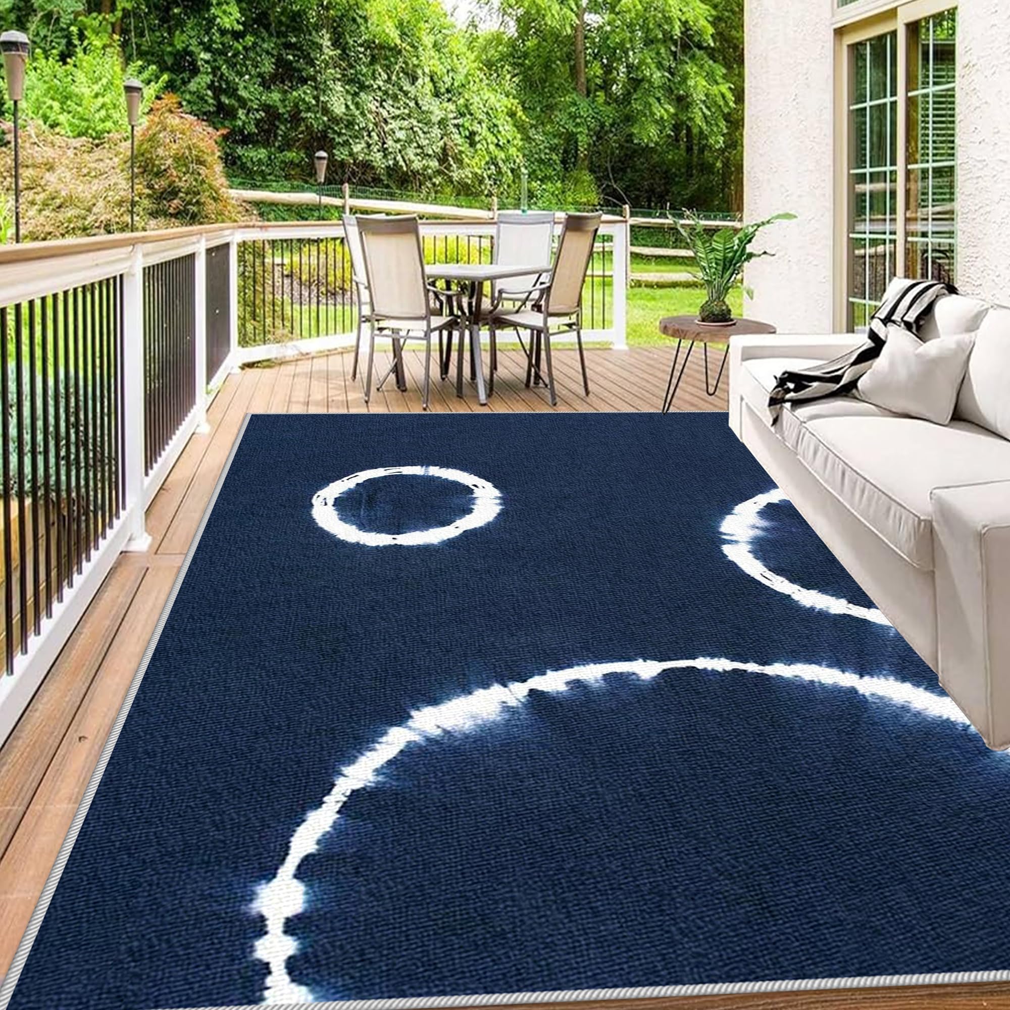 Tapis décoratif 90 x 150 cm antidérapant et lavable pour intérieur raffiné