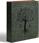 Ovesmusl Le cuir D Bague Binder convient 8.5"x11" Lettre size Paper, 2 1 cm EZD Reliures à anneaux 550 Feuilles, paillasson Couverture de papier organisateur de feuilles mobiles avec poches intérieures, arbre vert