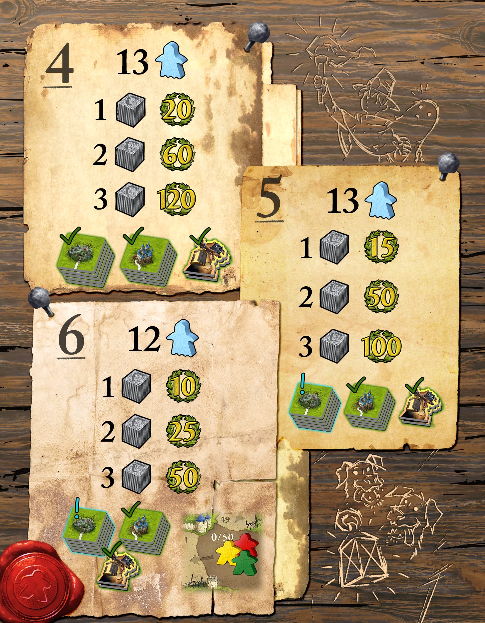 Hans im Glück, Brume sur Carcassonne Jeu Familial Jeu de société 1 à 5 Joueurs à partir de 8 Ans 35 Minutes Allemand