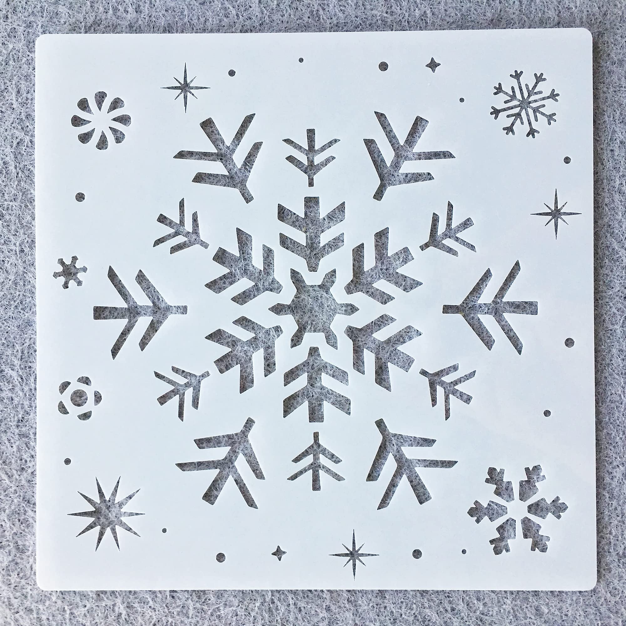 6 stencil natalizi da 20 cm, per dipingere su legno, riutilizzabili, per decorare la casa, stencil e modelli fai da te per segni, artigianato, arte