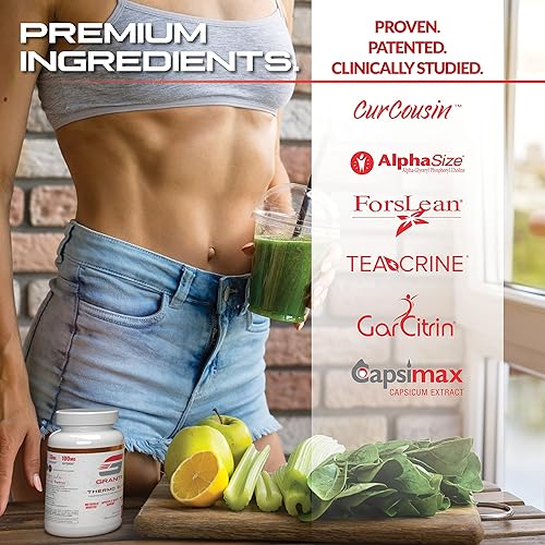 Miniatura 3 de Thermo Burn by Granite, nueva fórmula avanzada para apoyo termogénico, metabólico, estado de ánimo y apetito con Alpha GPC, teobromina y 5-HTP (90