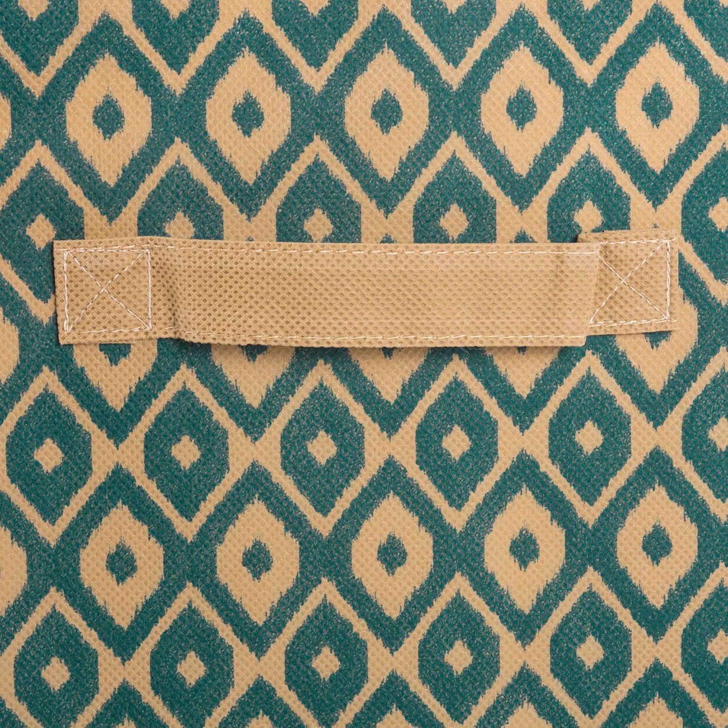 DII Non Woven Polyester Ikat Storage Bin, 11x11x11 (2), Green image 2