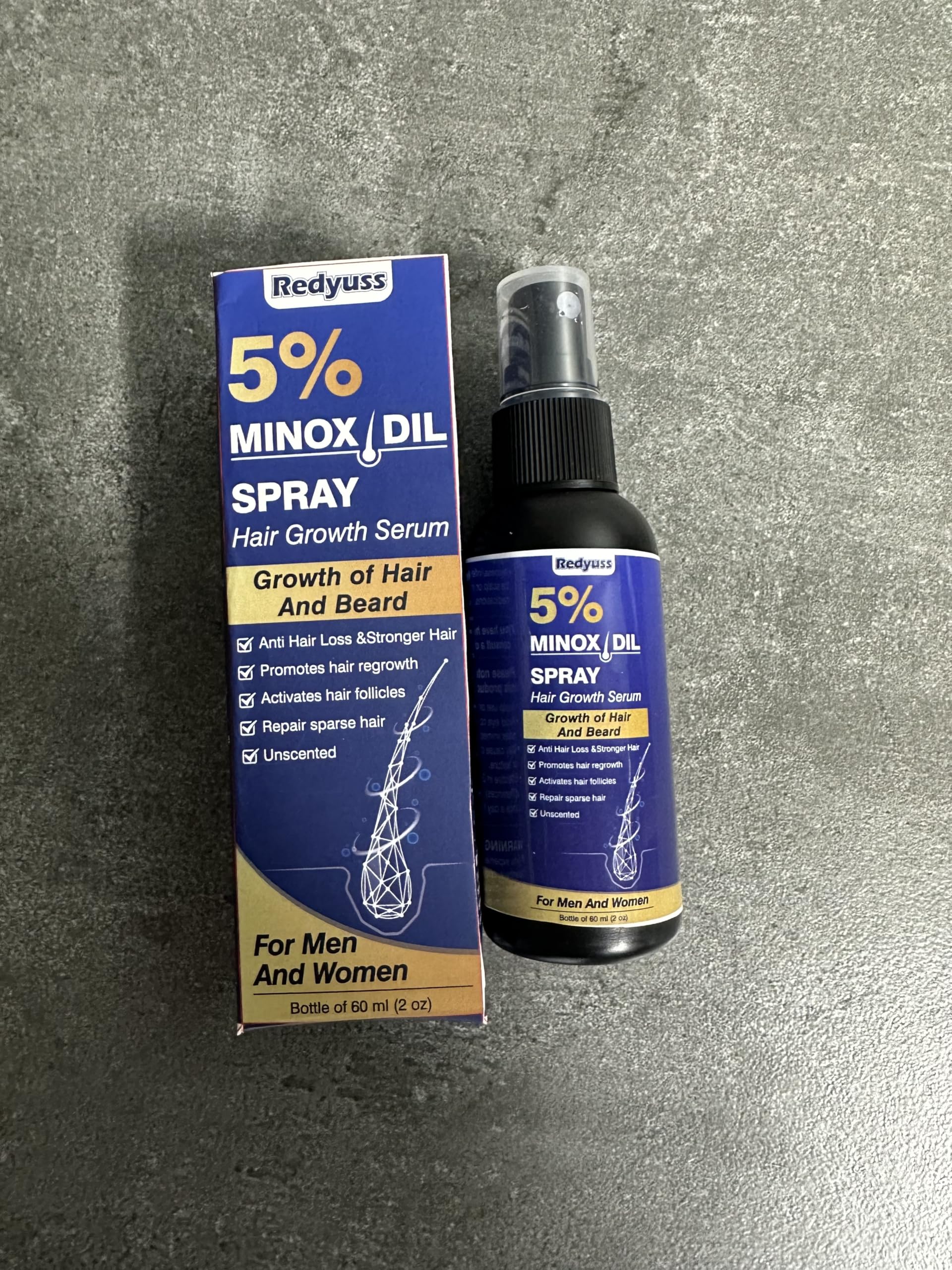 5 Minoxidil for Men and Women Hair Growth Spray Serum Minoxidil Biotin for Hair Beard Growth Prevent Hair