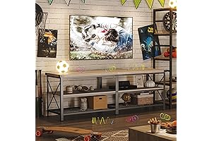 INDUSTRIAL FARMHOUSE TV STAND FOR 70 INCH TV