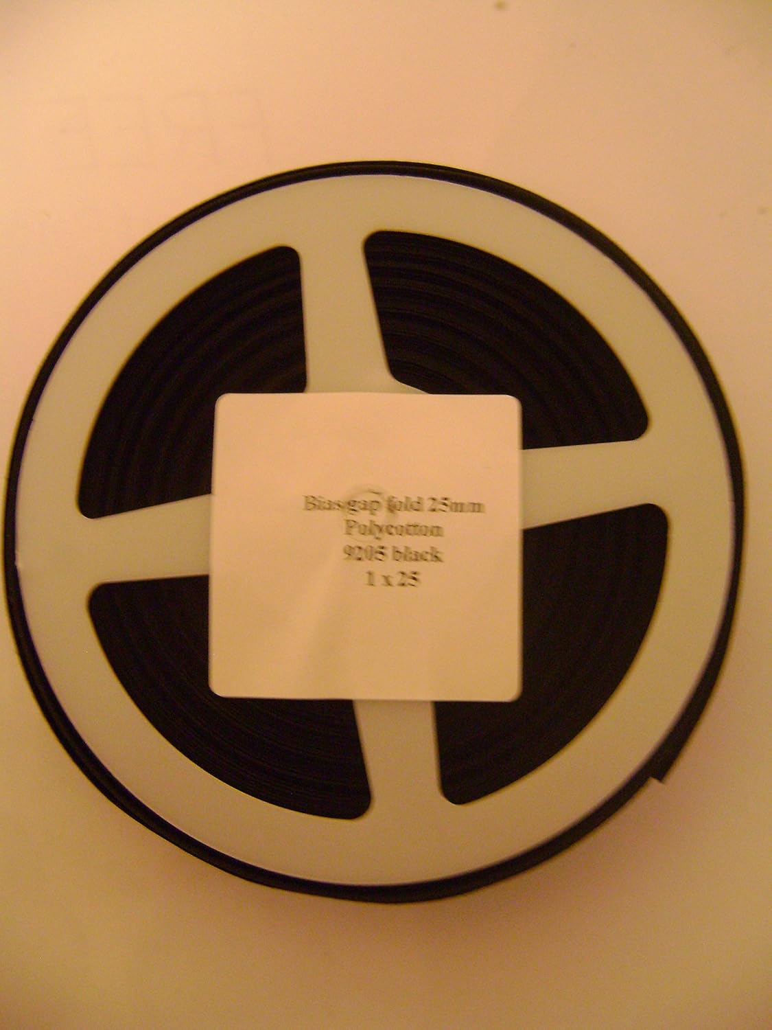 25mtrs x 22mm Poly Cotton Bias Binding On Dispenser Reel