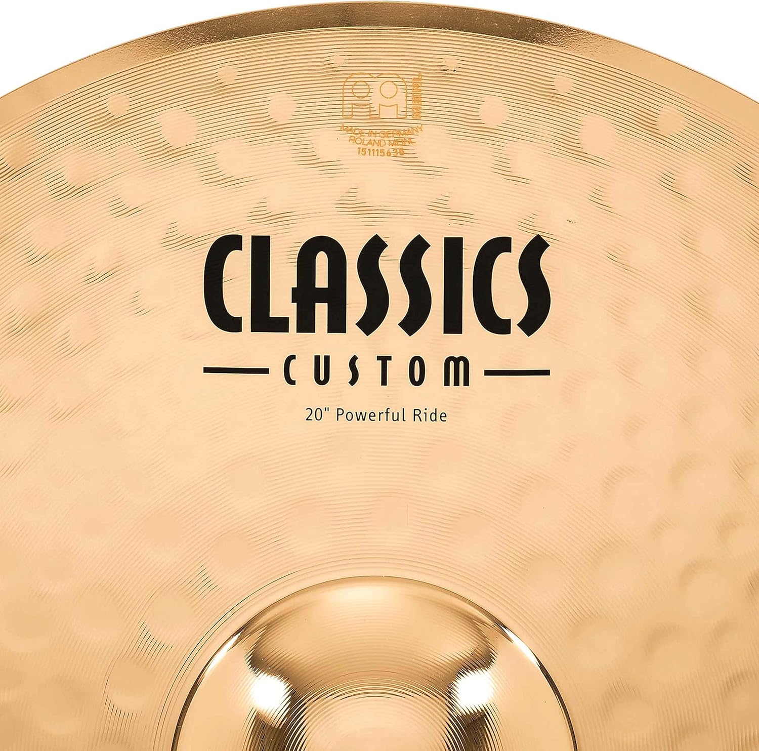 Meinl 20" Powerful Ride Cymbal - Classics Custom Brilliant - Made in Germany, 2-YEAR WARRANTY (CC20PR-B)