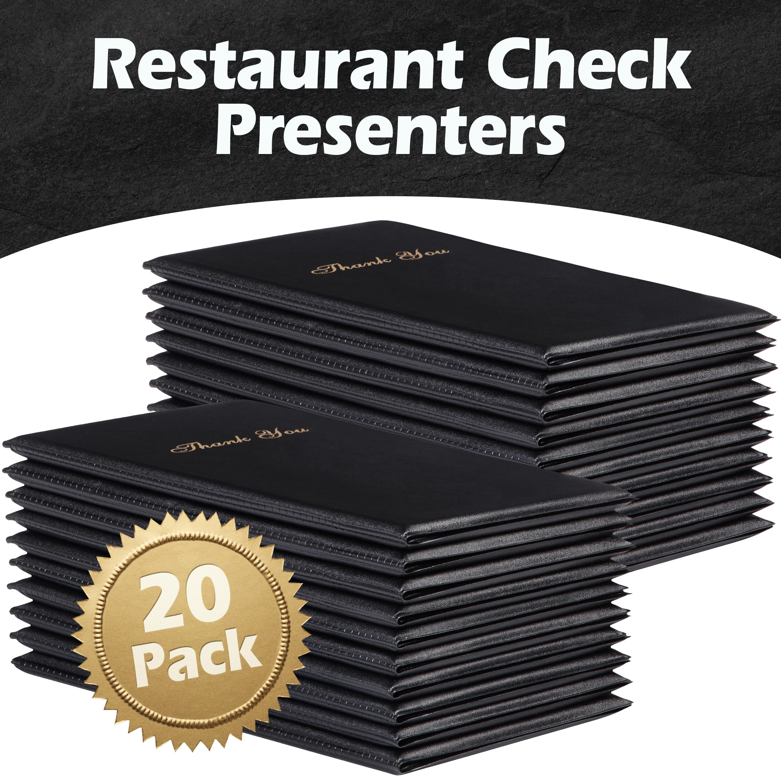 Buy Restaurant Check Presenters Guest Check Card Holder with Gold