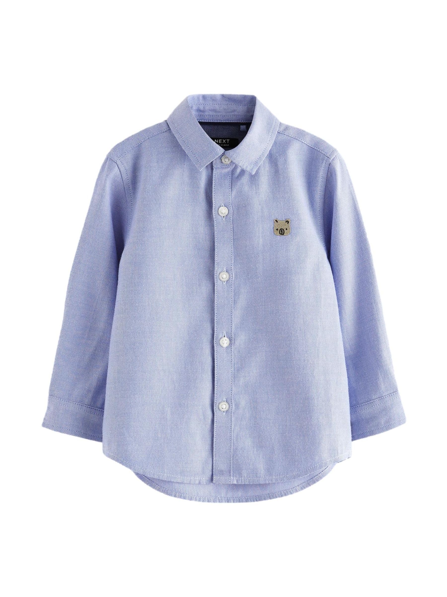 NEXT Garçon Chemise Oxford à Manches Longues Blue Character 2 Ans-3 Ans