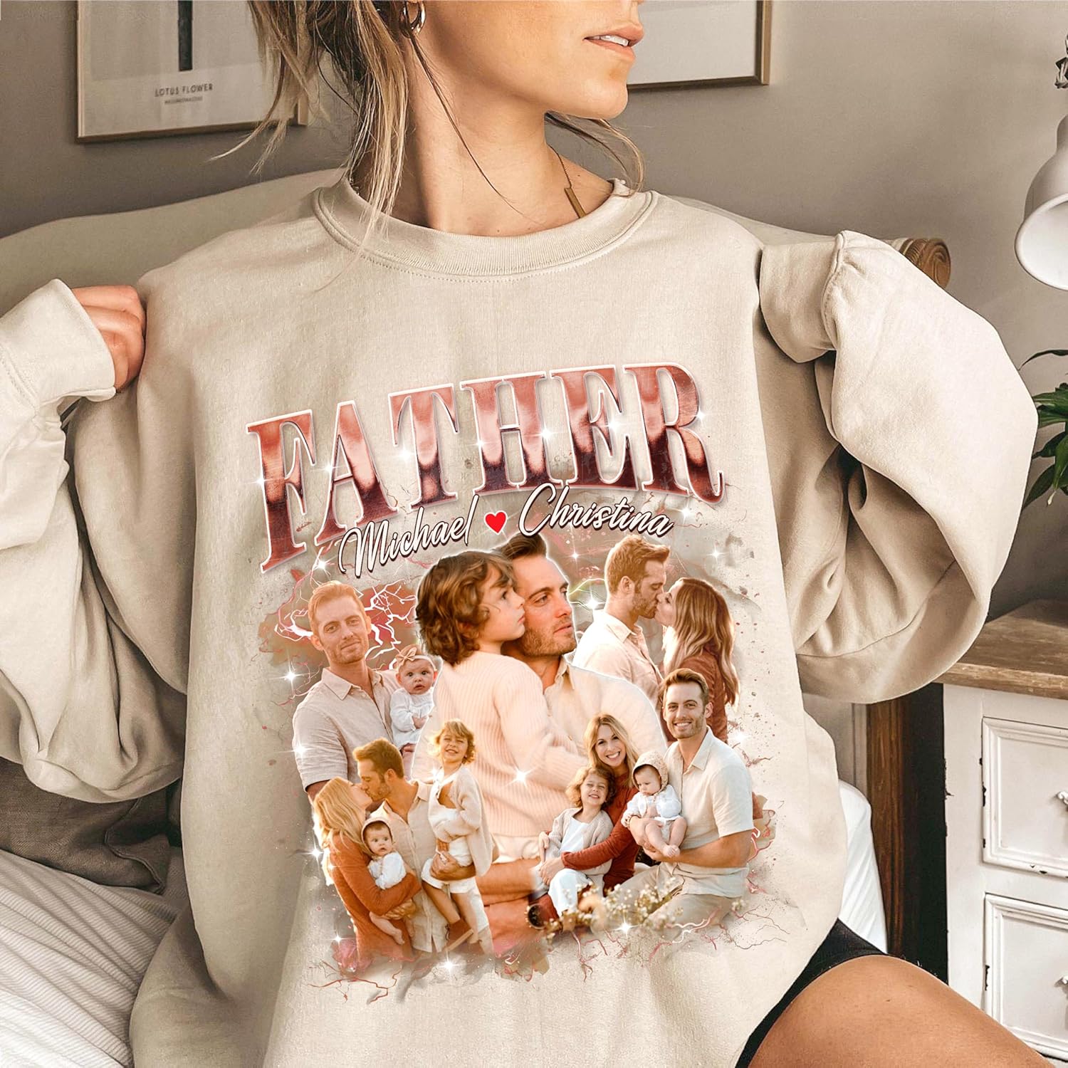 H-DEWALL Custom Shirts Custom Bootleg Rap Shirt for Him Custom Face Shirt with Photo Pet Custom Tees Gift for Dog Cat Lover - Image 6