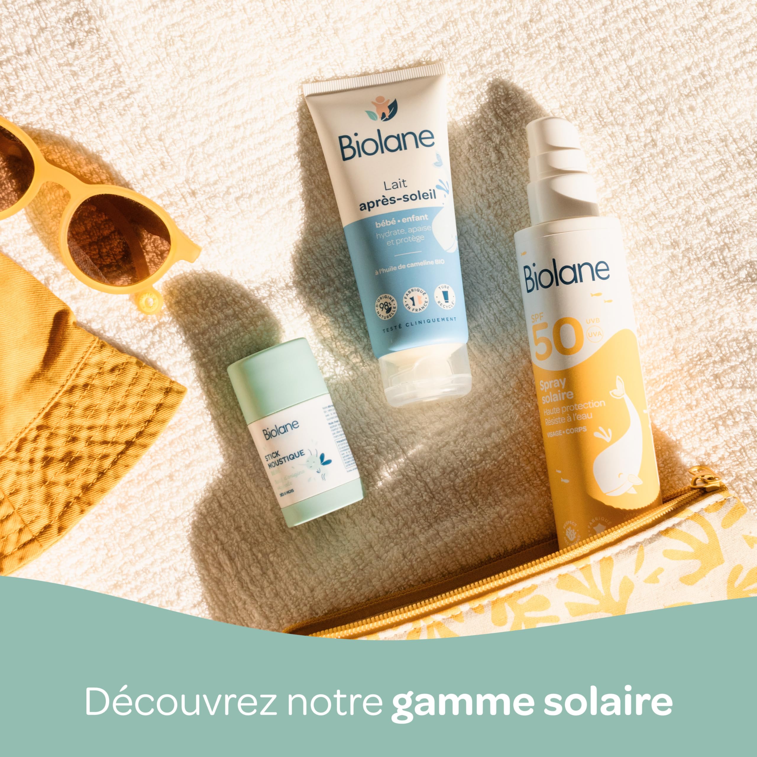 BIOLANE - Stick moustique - Bébé - Dès 6 mois - Actif d'origine végétale - Beurre de karité - Ne colle pas - 20ml - Fabriqué en France