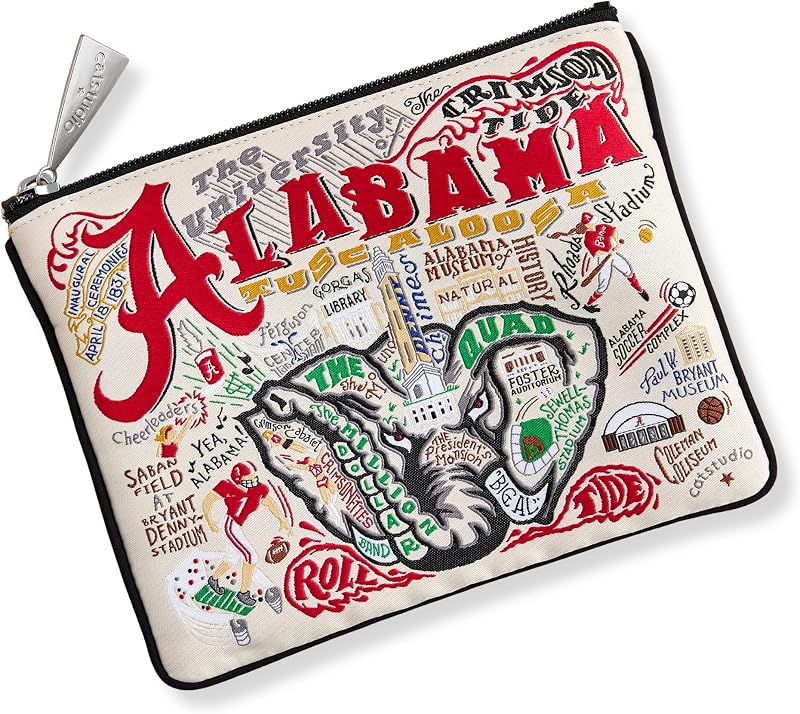 Necessaire com zíper Catstudio University of Alabama, 17,78 cm x 12,7 cm