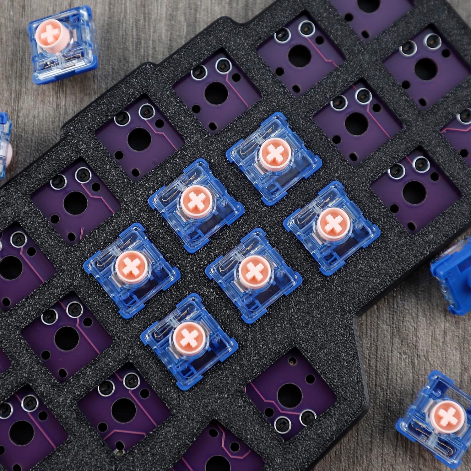 Kailh Deep Sea Low Profile Pink Island Choc 110PCS V2 Silent Switches 1353 RGB MINI Linear Custom DIY Switch for Mechanical Keyboard Laptop