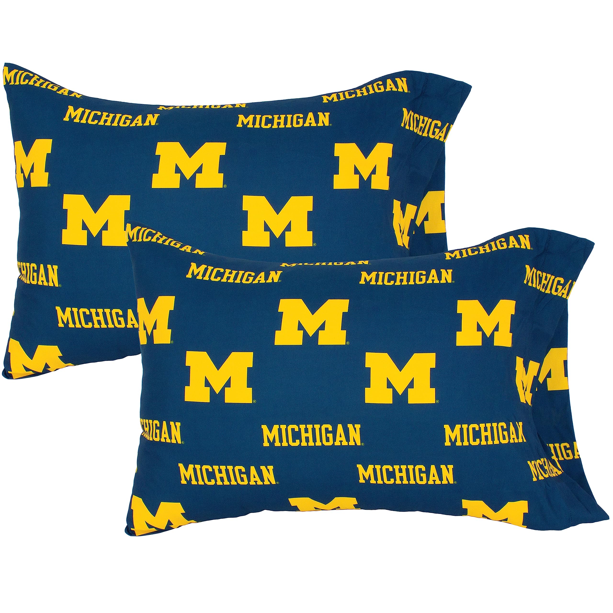 College Covers Michigan Wolverines Pillowcase Pair - Solid (Includes 2 Standard Pillowcases)