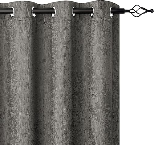 Miniatura 10 de SUBRTEX - Cortinas opacas de 52Wx84L, cortinas florales para oscurecer la habitación, cortinas de ventana con aislamiento térmico de 2 paneles, Azul