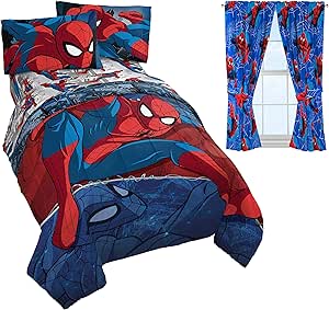Jay Franco Biancheria Letto Marvel Spiderman - Copripiumino 200x200 Cm + 2 Federe - Cotone - Foto 10